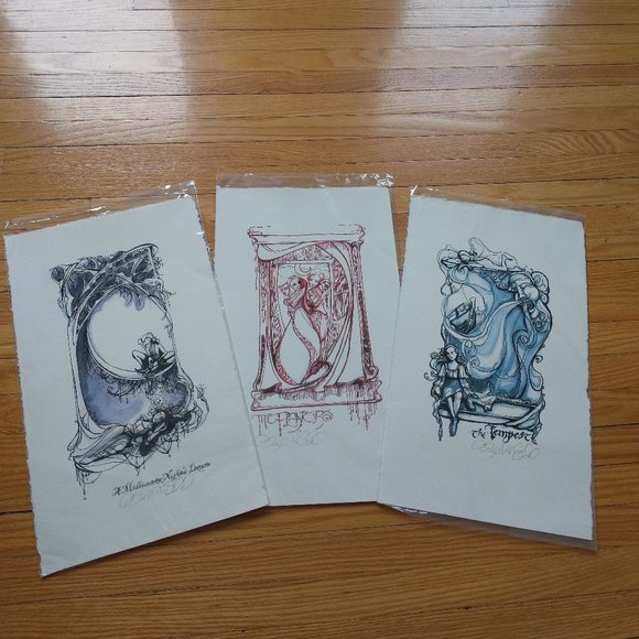 3 for 30$ - Shakespeare Art Print - The Players - Picture 2 of 2